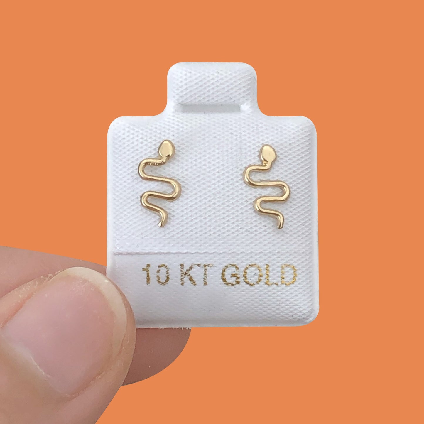 Broqueles Oro 10K Serpiente AZ379