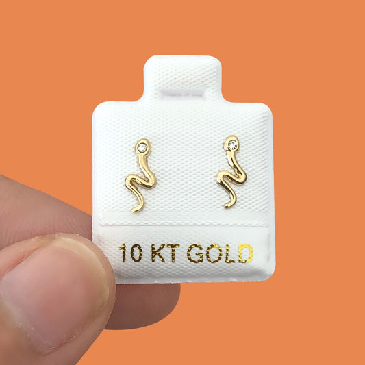 Broqueles Oro 10k Serpiente AZ330