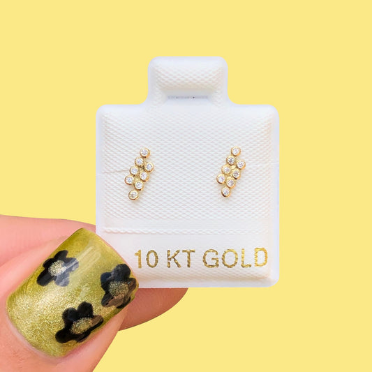 Broqueles Oro 10K Rayito Az357