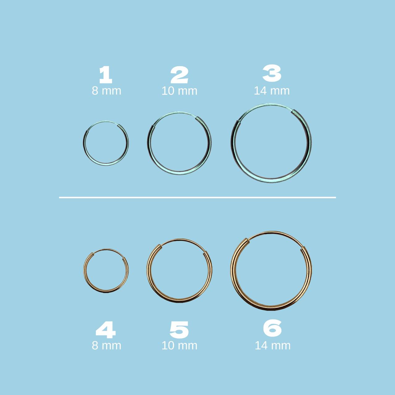 Arracadas Dorada o Plateada ORO 10K 1pz