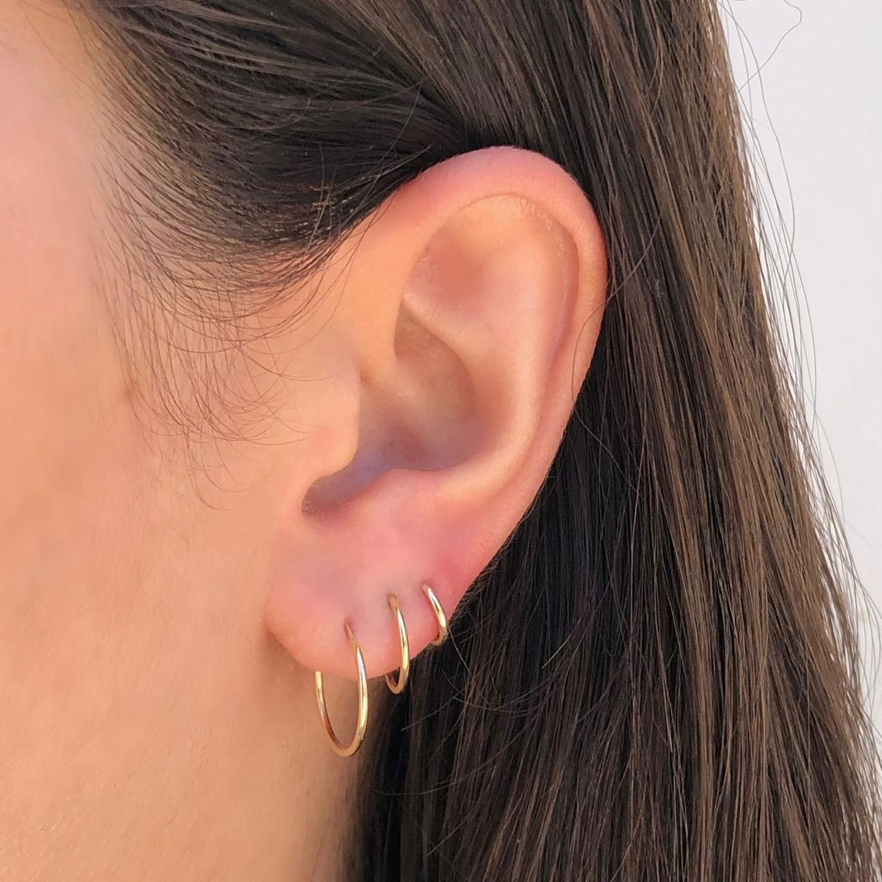 Arracadas Dorada o Plateada ORO 10K 1pz