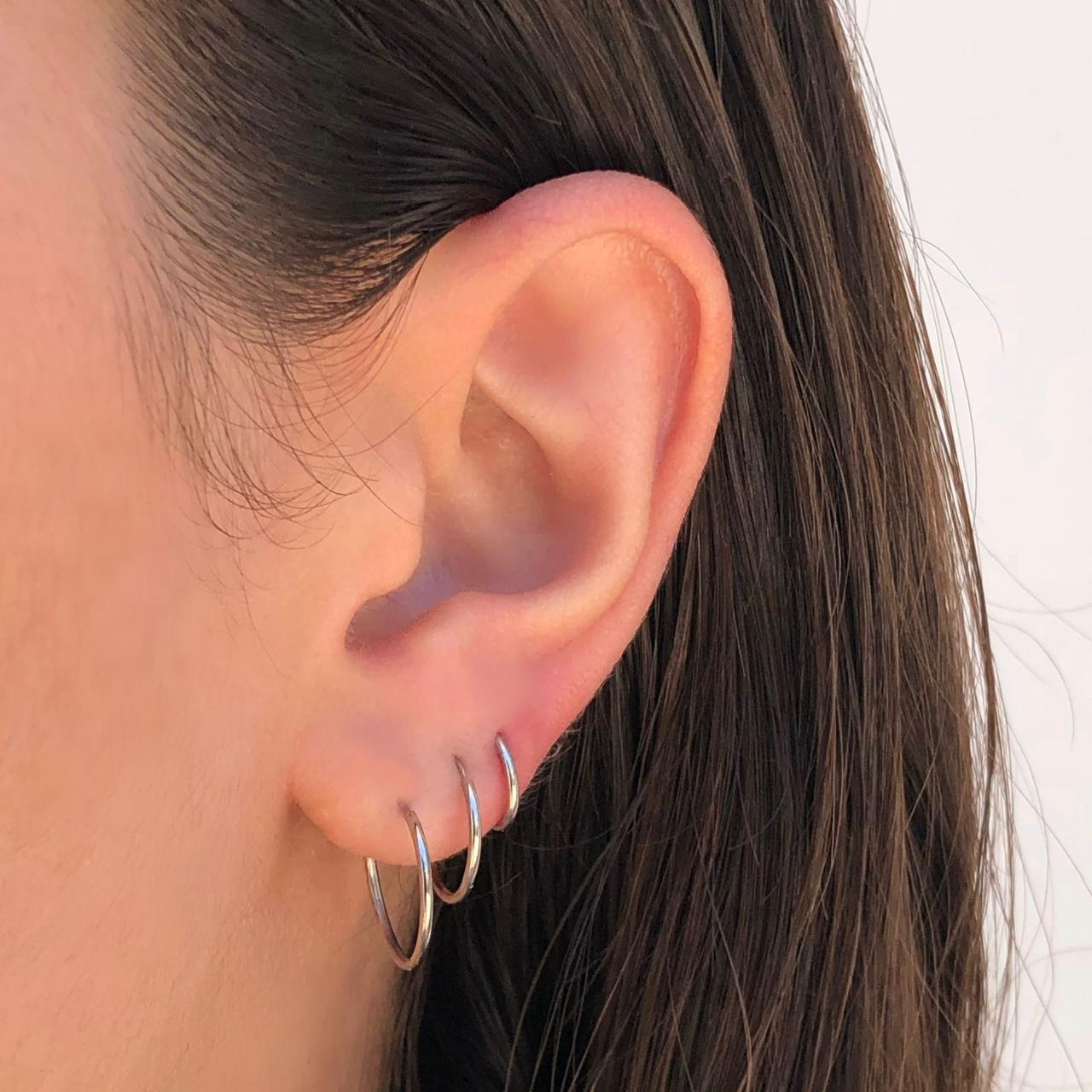 Arracadas Dorada o Plateada ORO 10K 1pz