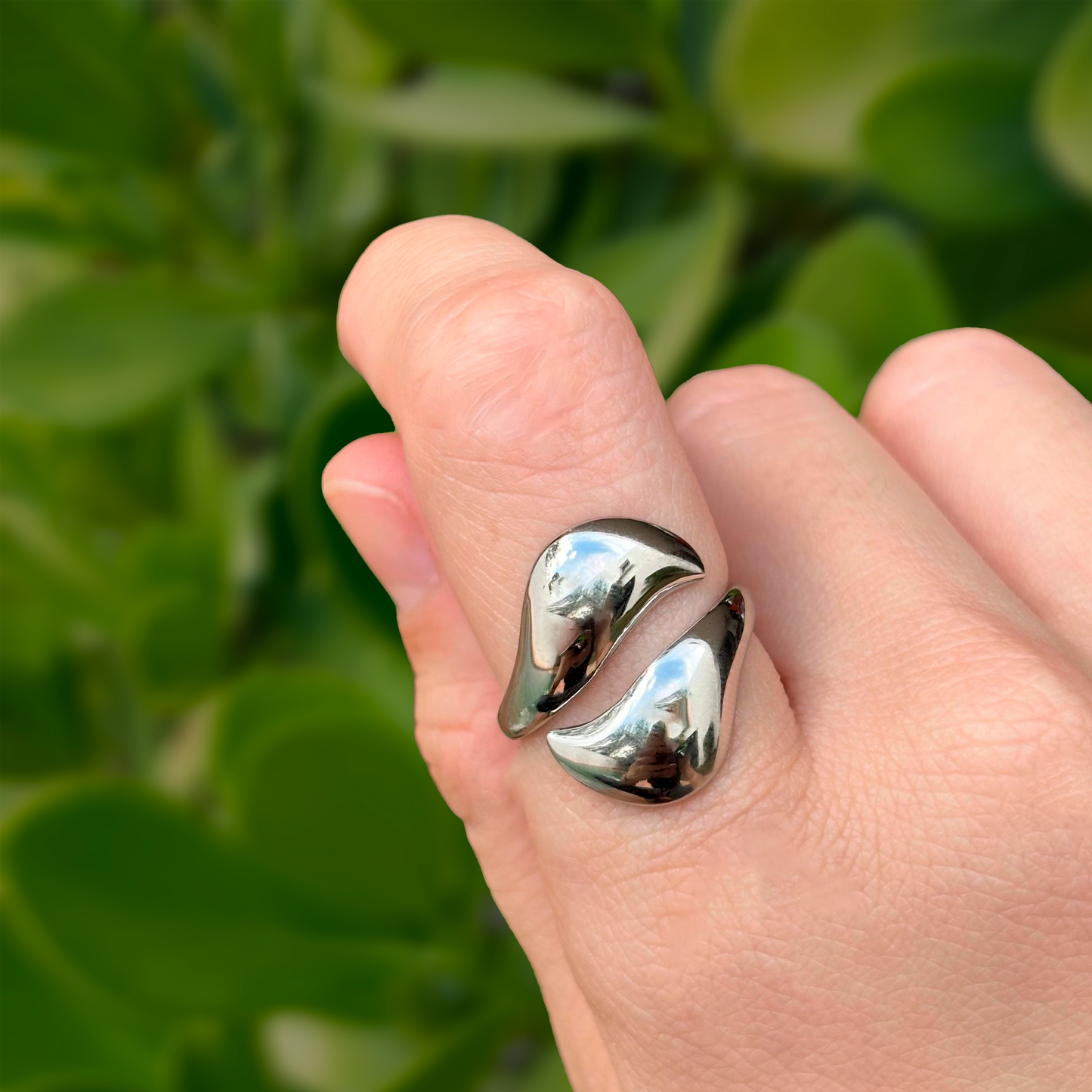 Anillo Plateado Encontrados Acero Inoxidable 2H5