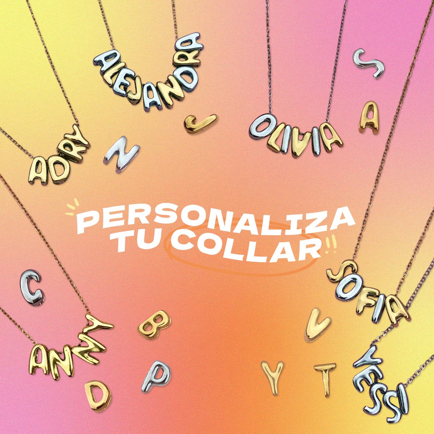 Personaliza Tu Collar Acero Inoxidable MIXTO
