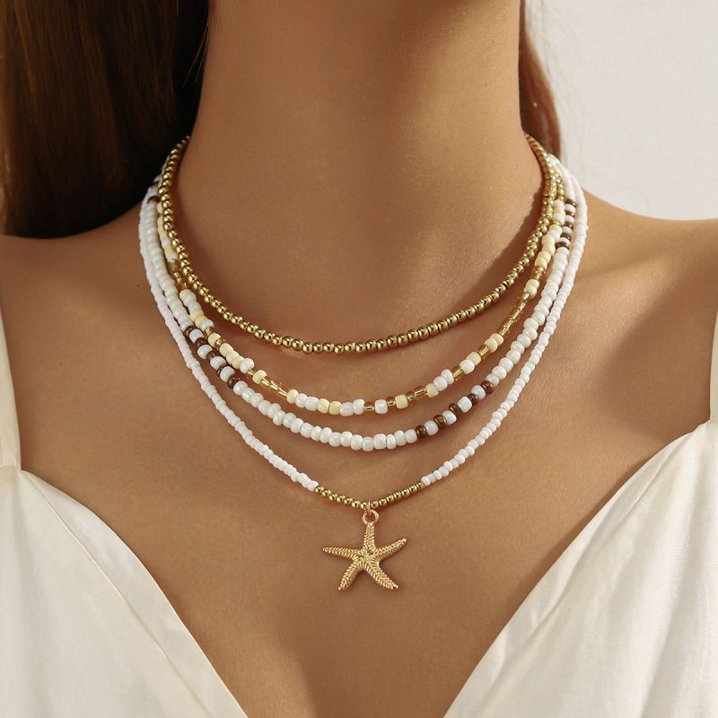 Collar Layer Cuentas Estrella 1S2