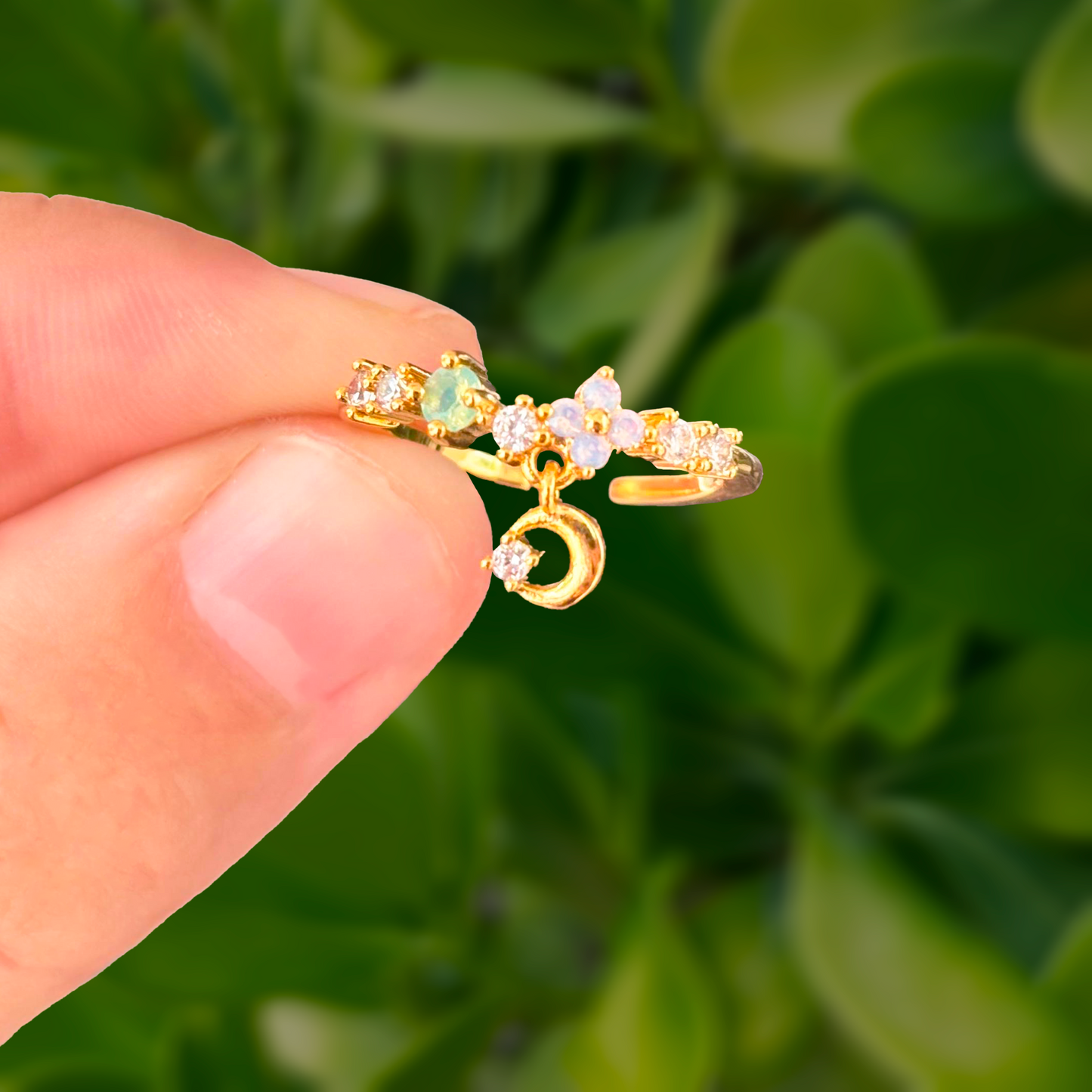 Anillo Eclipse Ajustable Chapa de Oro