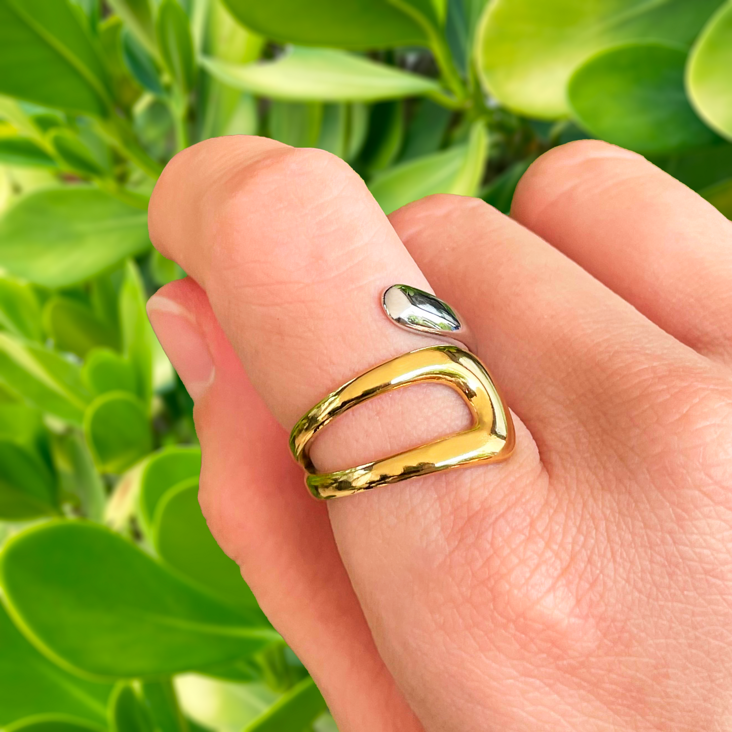 Anillo Oro-Plata Acero Inoxidable  1P6