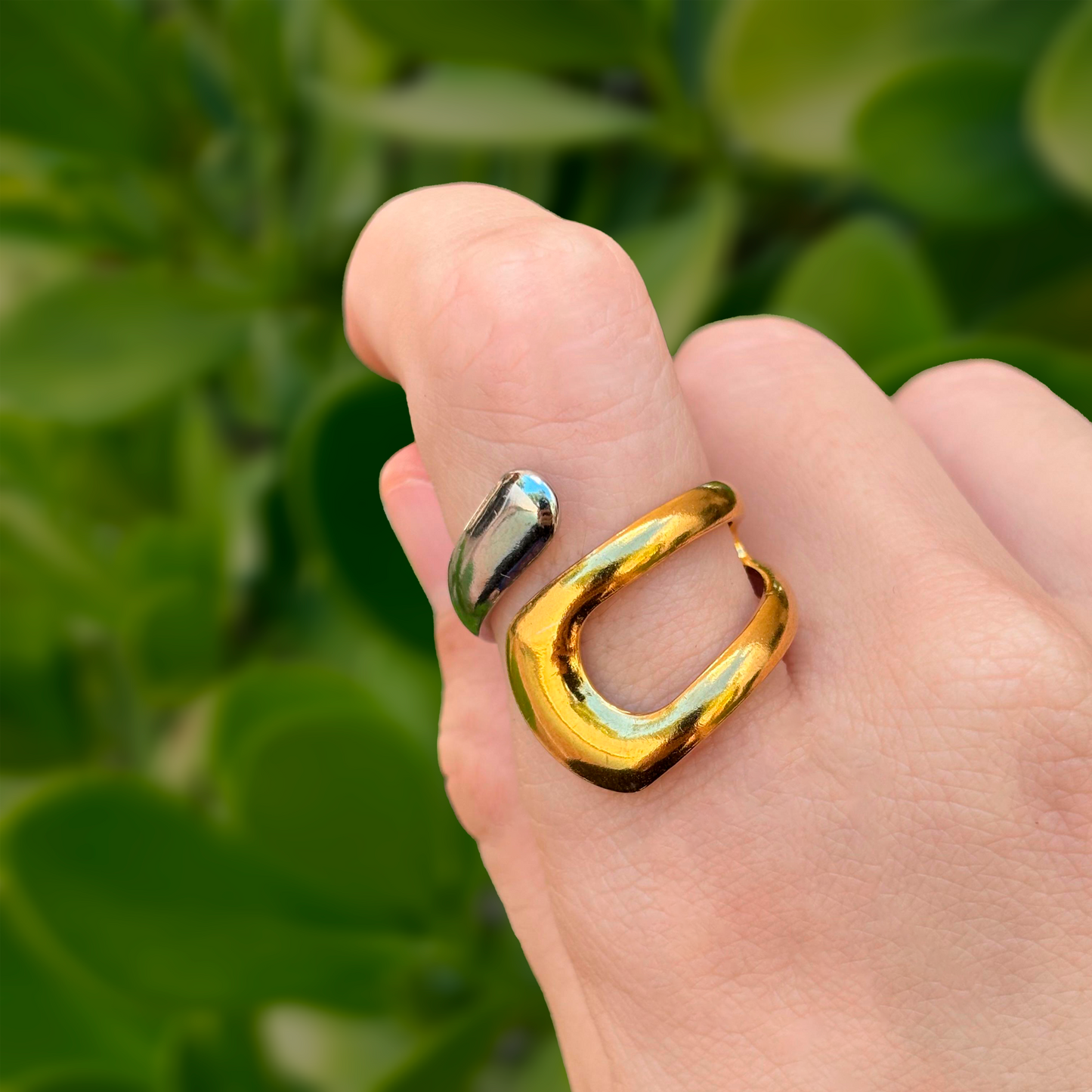 Anillo Oro-Plata Acero Inoxidable  1P6