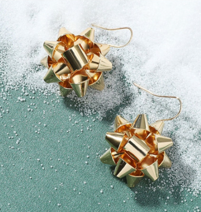 Aretes Moño Dorado 3B6