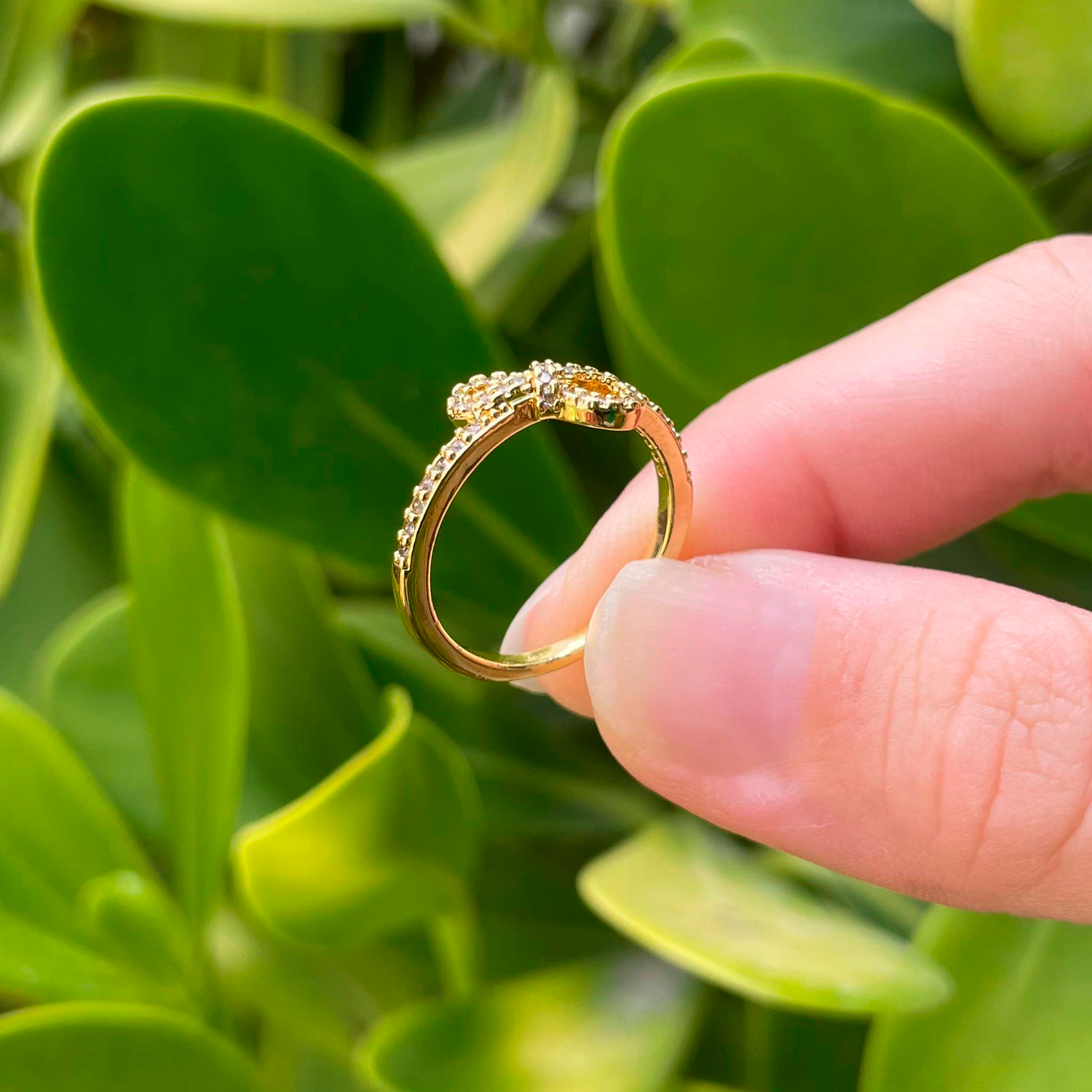 Anillo Moño Dorado Chapa de Oro