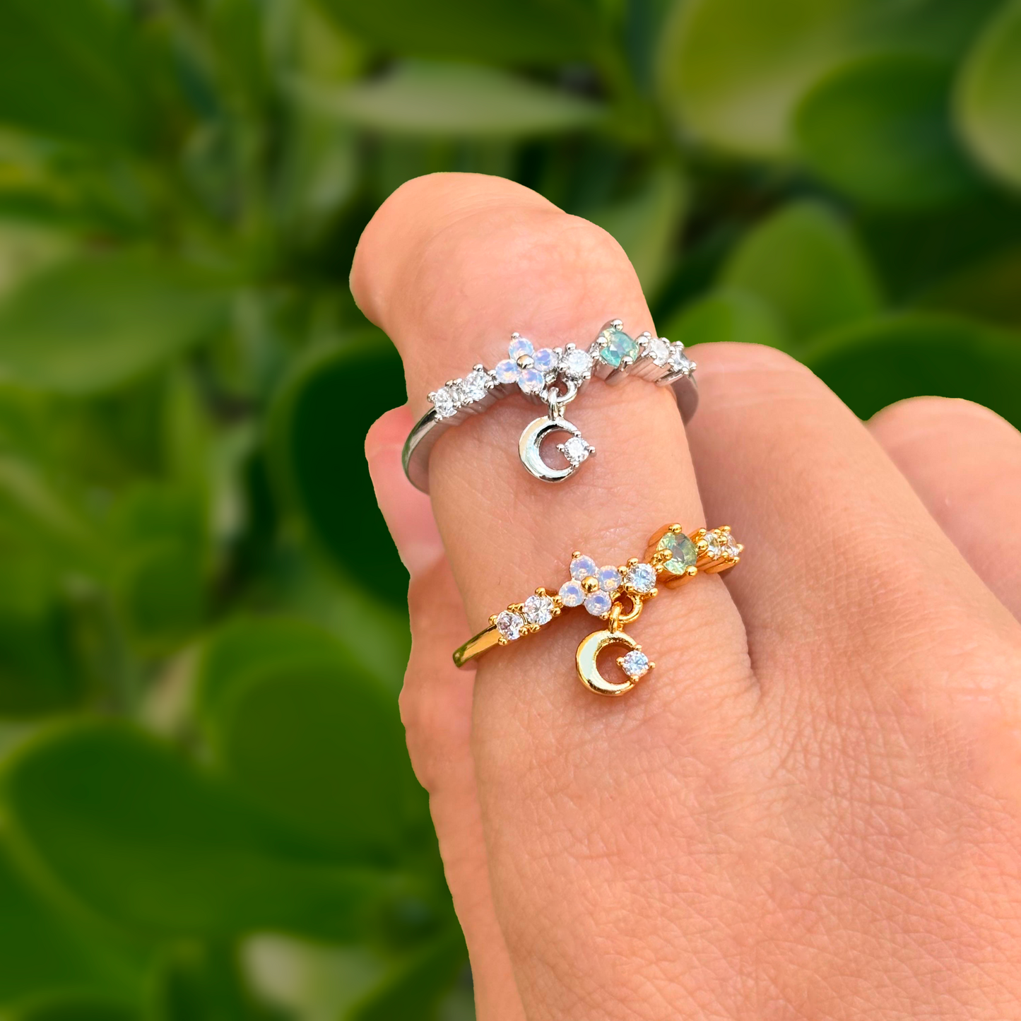 Anillo Eclipse Ajustable Chapa de Oro