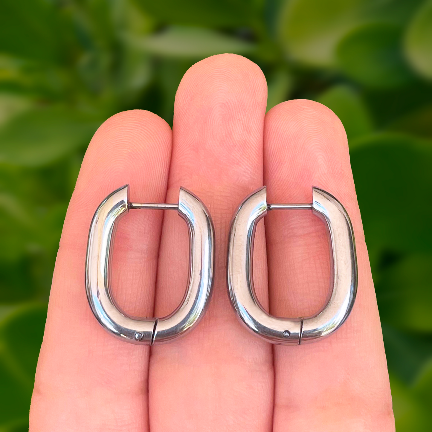 Aretes Arracada Plateada Acero Inoxidable 2L5