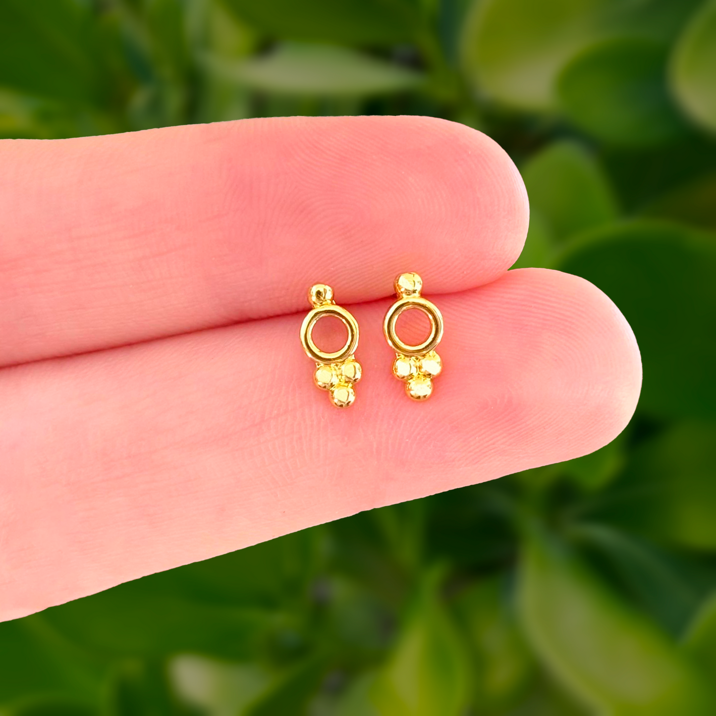 Aretes Dorados Chapa De Oro Az82