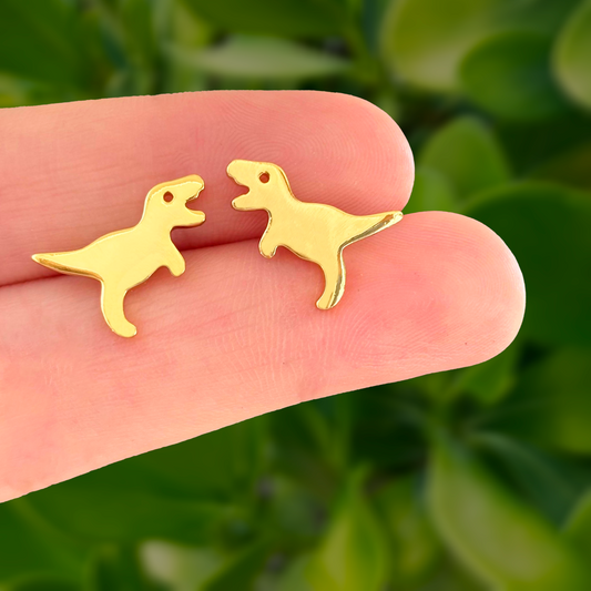 Aretes Dino Chapa de Oro Az203