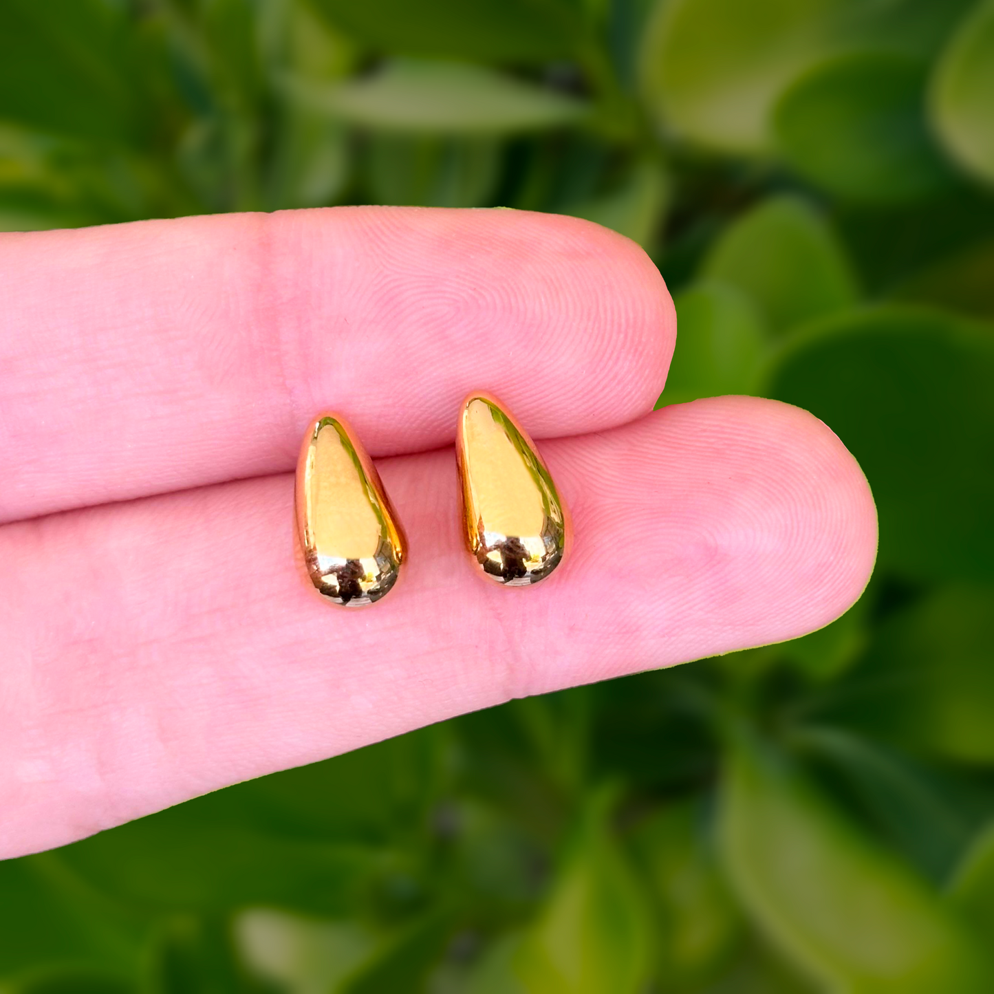 Aretes Gota Dorada Pequeña Acero Inoxidable 2i6