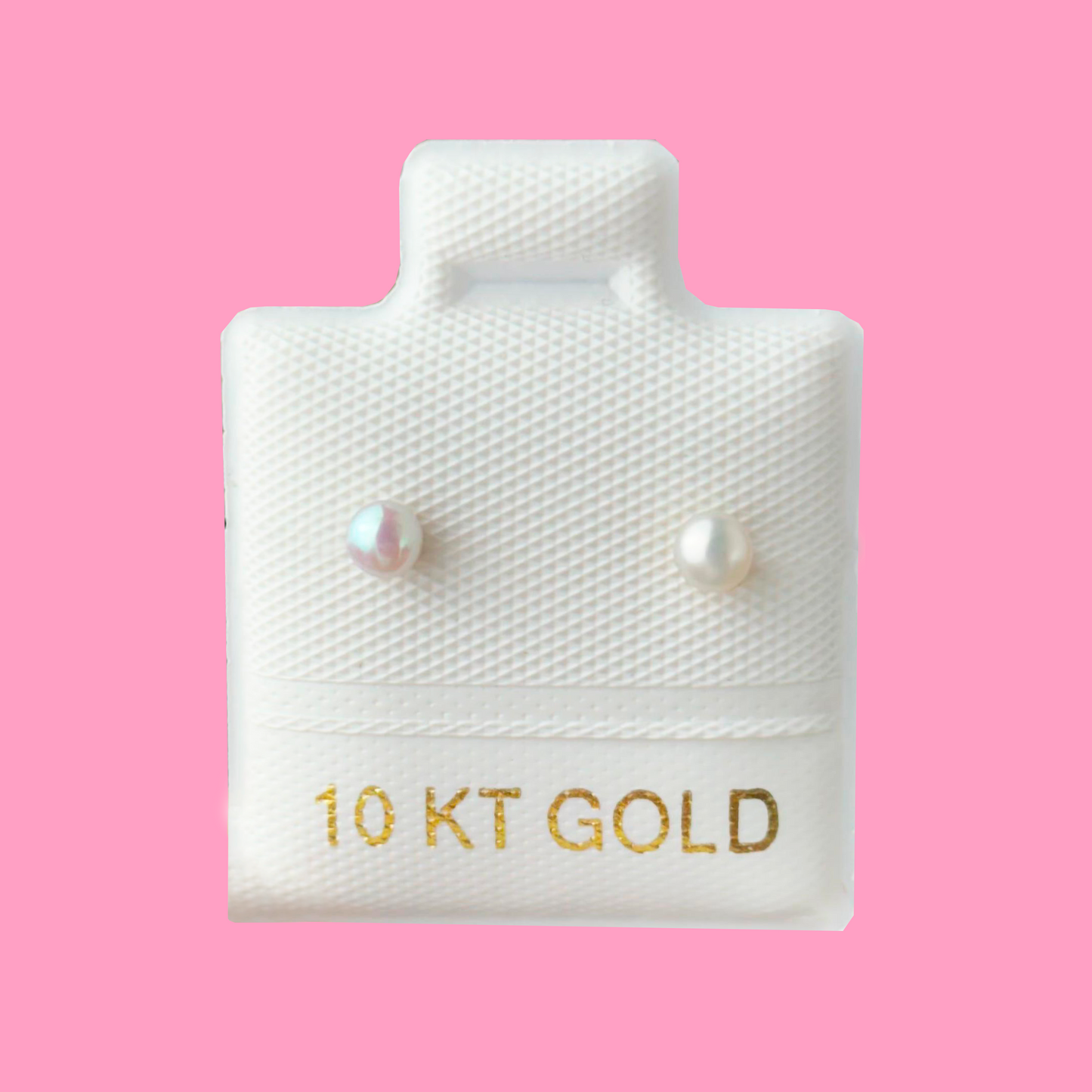 Broqueles Oro 10K Perla Az55