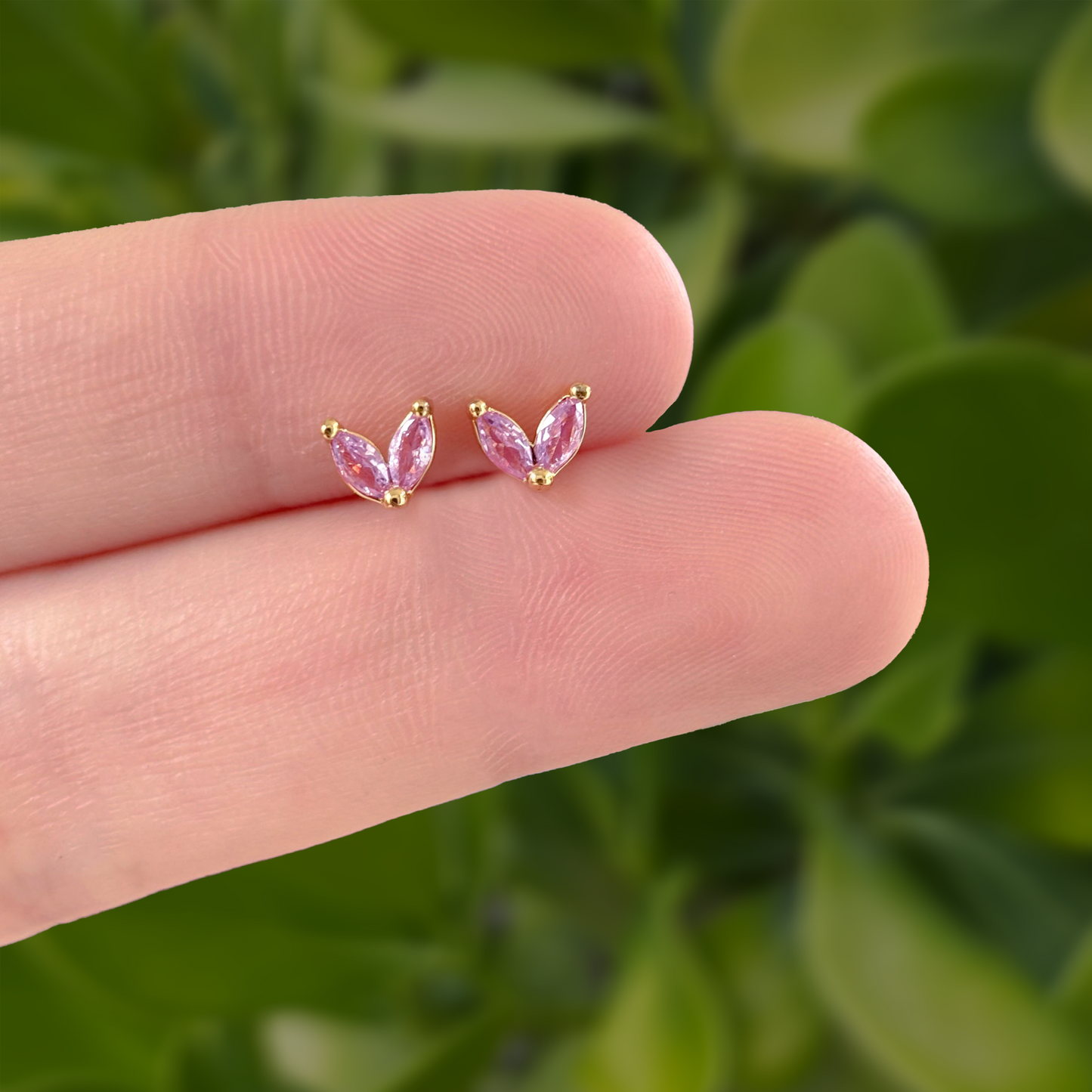 Aretes Zirconia Chapa de Oro Az42