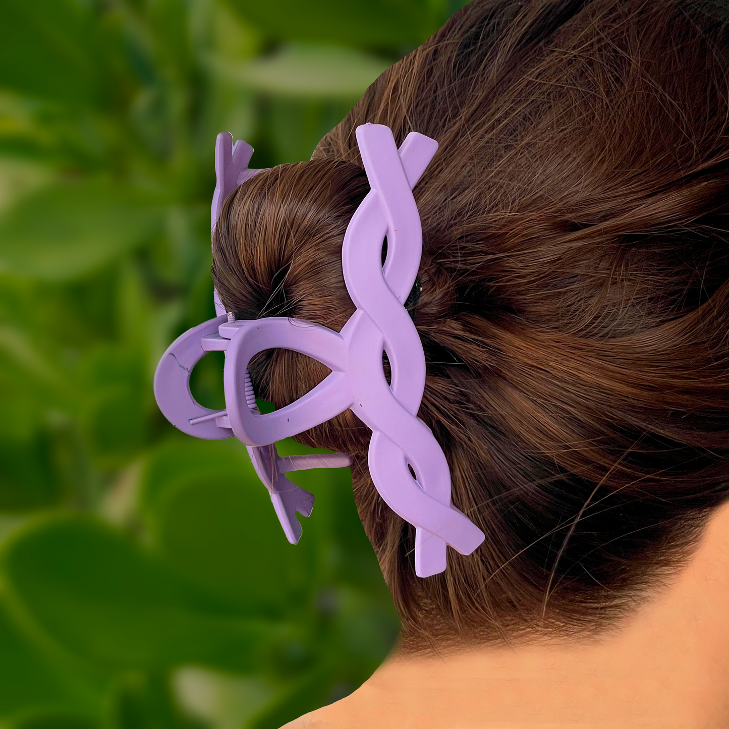 Clip Pinza Morada Trenzada 2T8