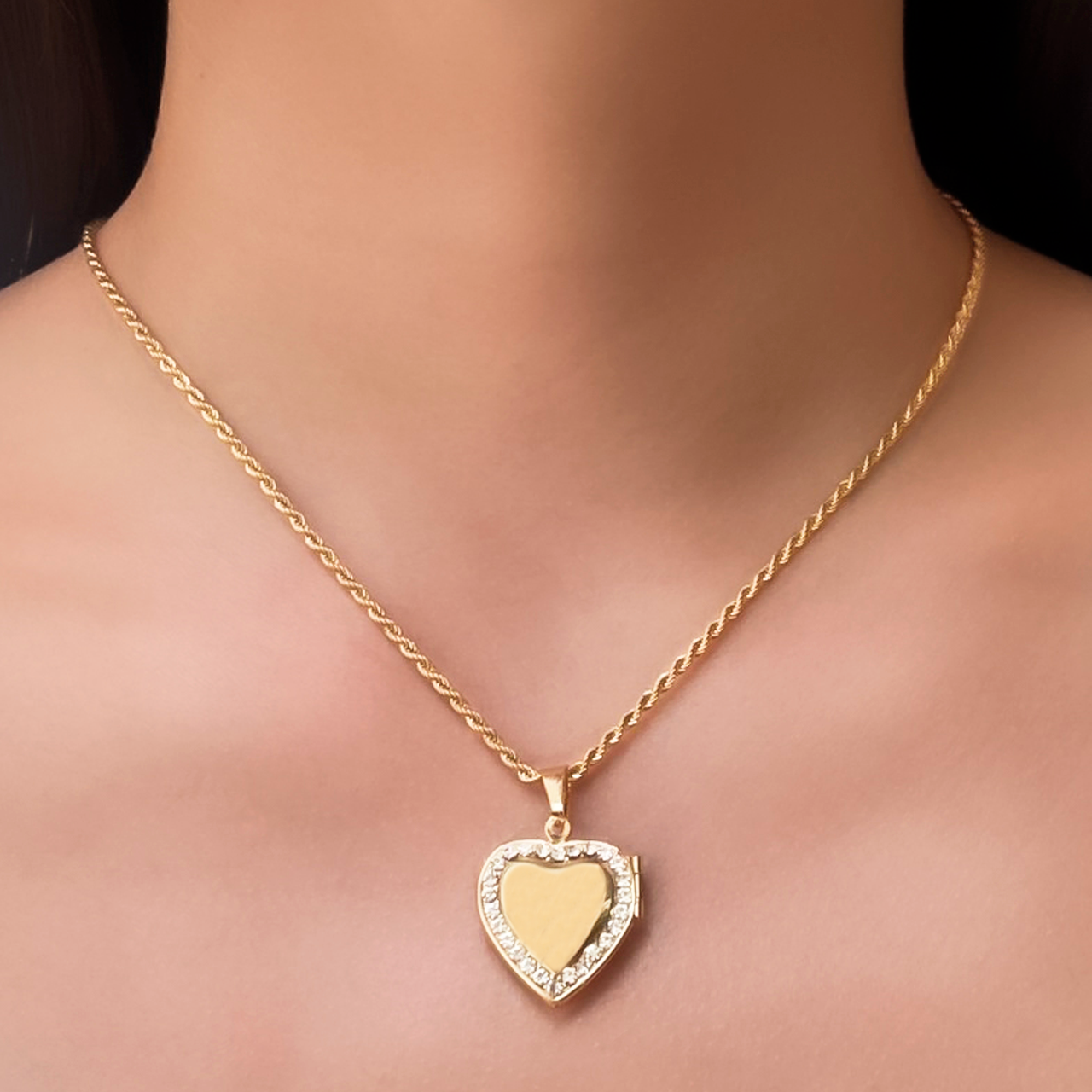 Collar Corazón Relicario Acero Inoxidable 2Z8