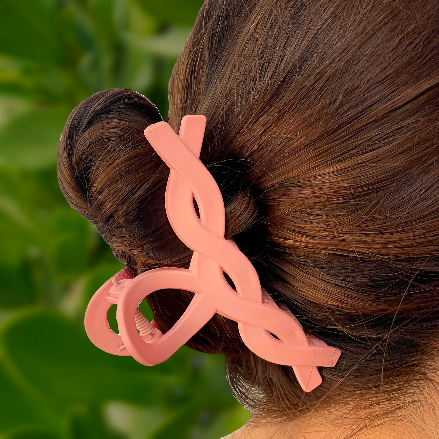 Clip Pinza Rosa Trenzada 3A8
