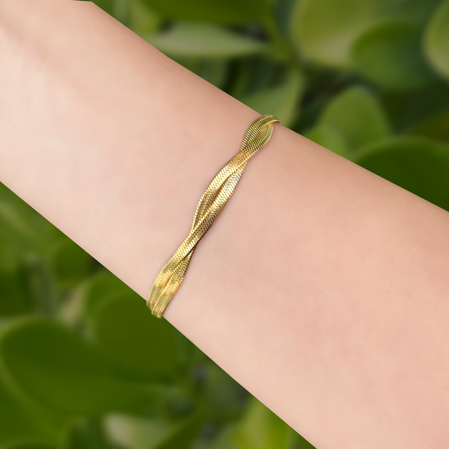 Pulsera Tobillera Cruzada Dorada Acero Inoxidable 1i6