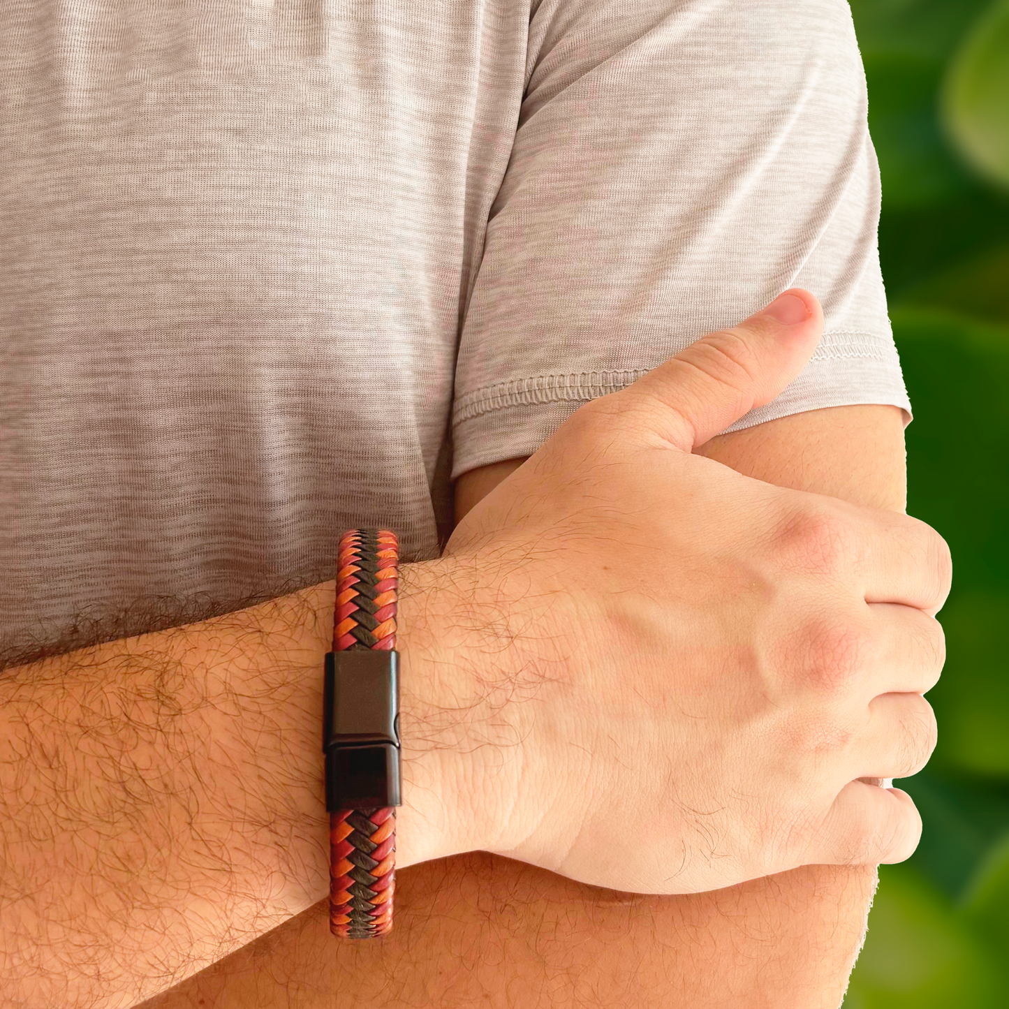 Pulsera Trenzada de Imán para Hombre  R31