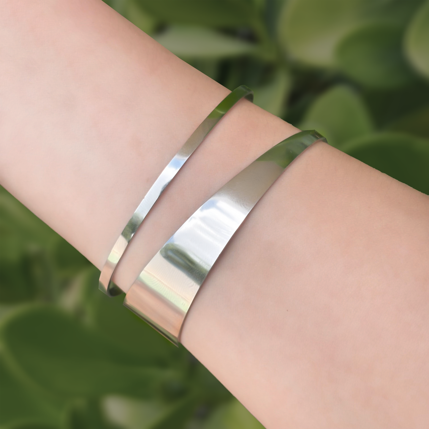 Pulsera Plateada Acero Inoxidable  4E37