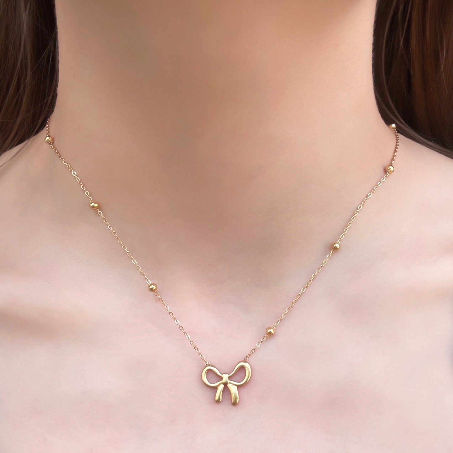 Collar Dorado Lazo Acero Inoxidable 1G1