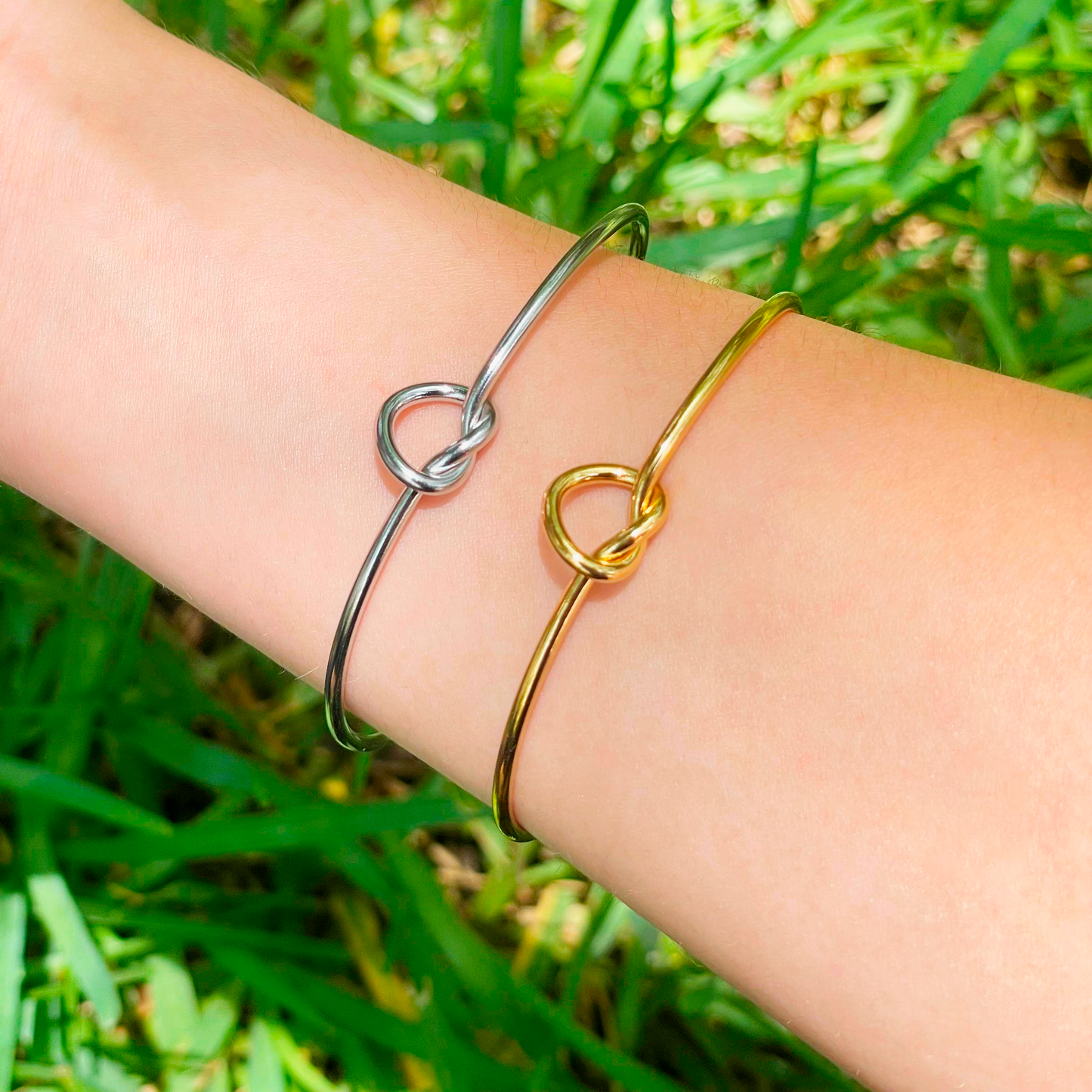 Pulsera Plateada Nudo Acero Inoxidable 2P5