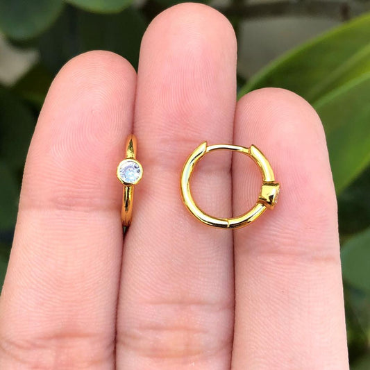 Aretes Zirconia Chapa de Oro Az25