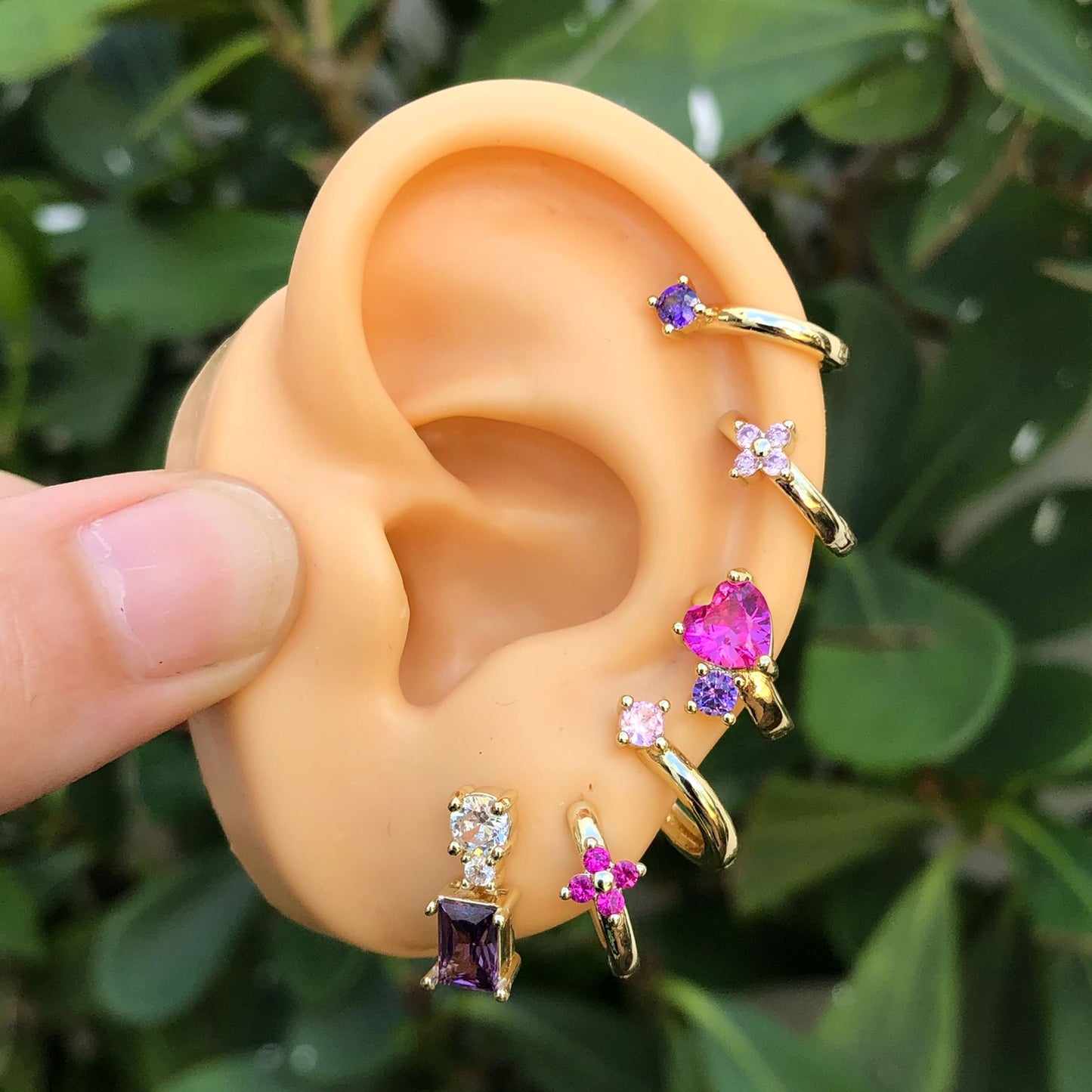 Oreja Silicón verde 1A6