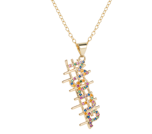 Collar MAMA Colores Chapa de Oro  3L3