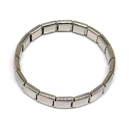 Pulsera Italiana Brillosa 9mm Acero Inox 1xx3