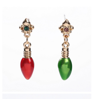 Aretes Focos Navidad
