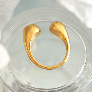 Anillo Dorado Acero Inoxidable C655
