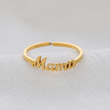 Anillo Dorado MAMA  Acero Inox  234