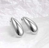 Aretes Gota Plateados  C602