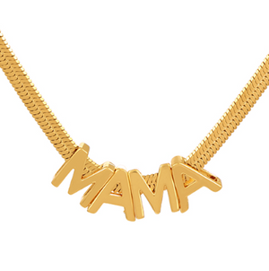 Collar MAMÁ Dorado Acero Inoxidable  3A3