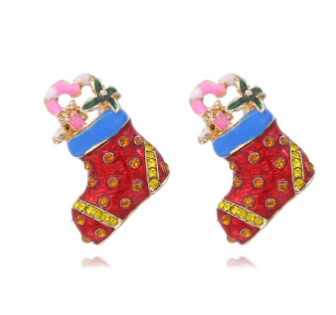 Aretes Botas Navidad 4E26