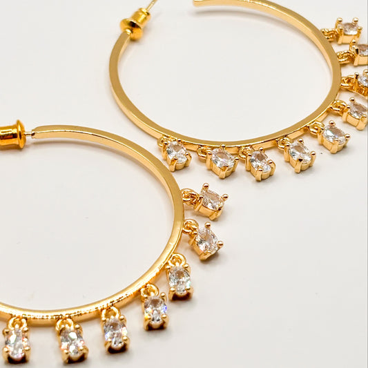 Aretes Arracadas Doradas Az119