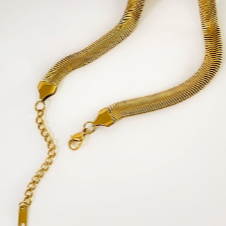 Collar Dorado Grueso Acero Inoxidable 1B8