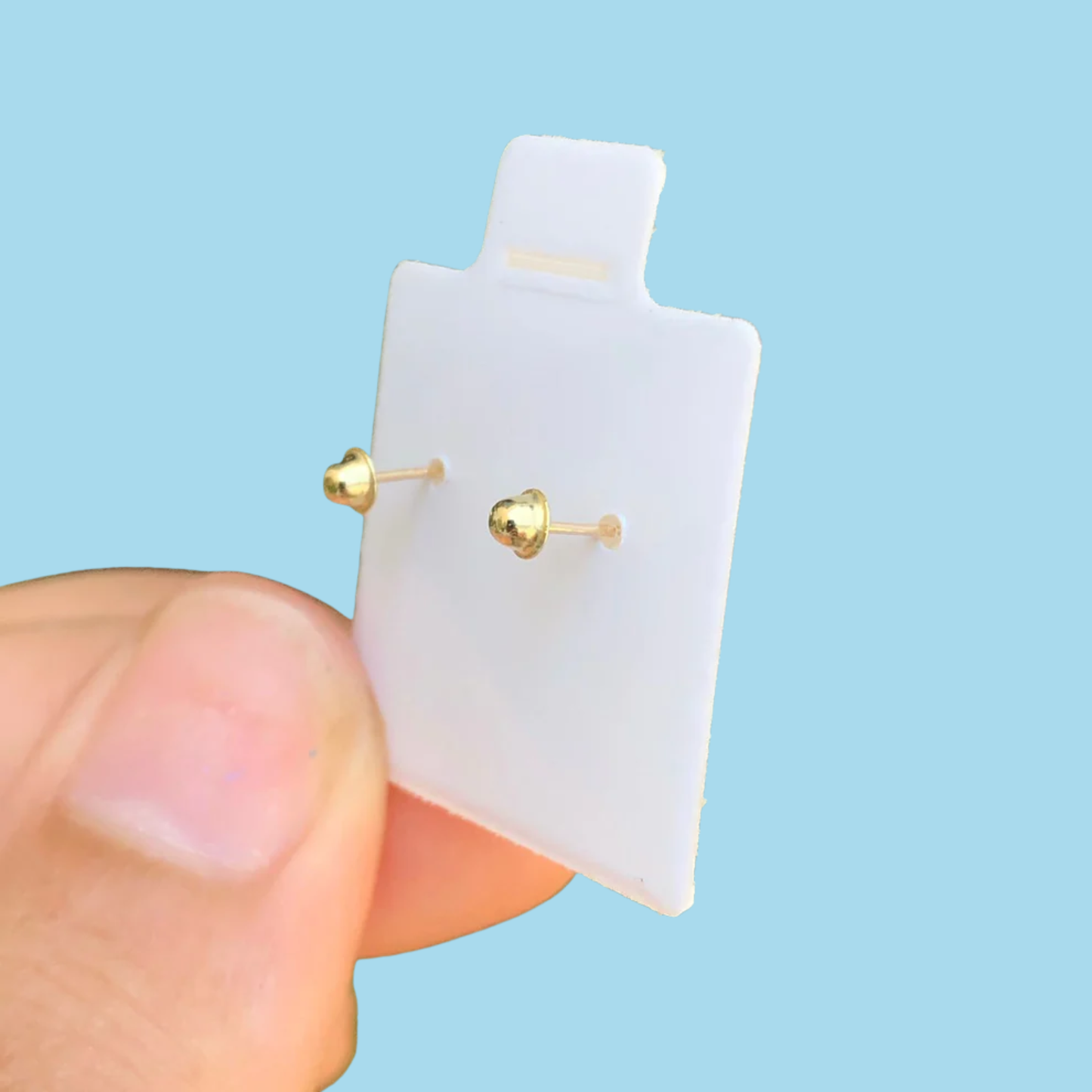 Broqueles Oro 10K Corazón Perla AZ428