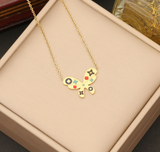Collar Mariposa Acero Inoxidable 3E6