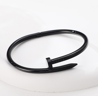 Pulsera Clavo Platino Unisex Acero Inox  2Z6