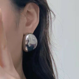 Aretes Chunky Oval Dorados Lu