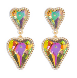 Aretes Corazones Acristados  2L4