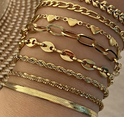 Pulsera Krol Dorada Acero Inoxidable 3K6