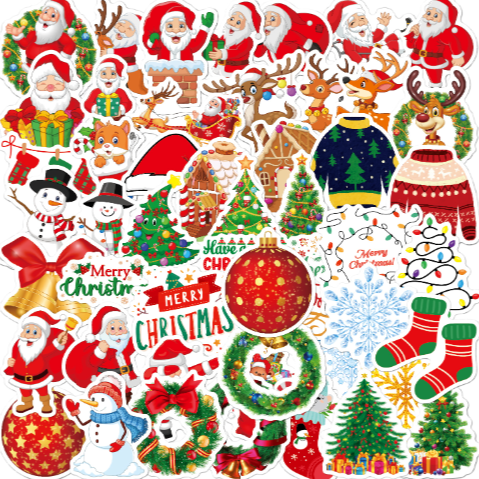 STICKERS  100pz NAVIDAD VARIADO 3