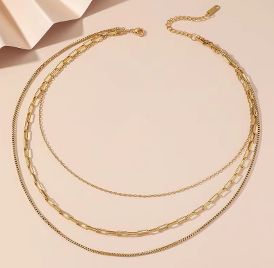 Collar Layer Cadenas Acero Inoxidable  1M4