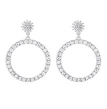 Aretes Aro de Cristales  1W4